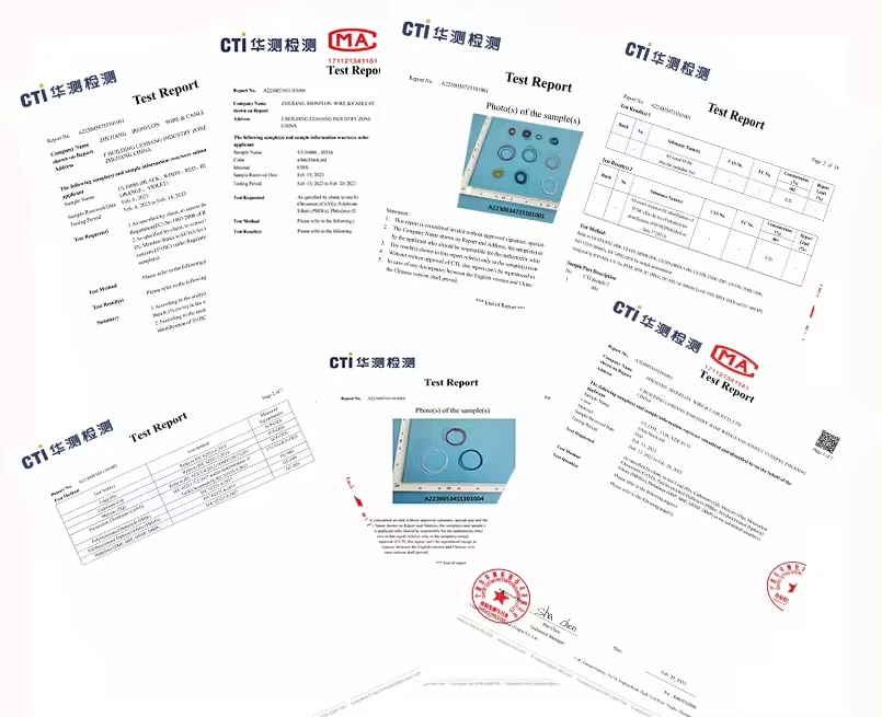 Cable and wire certificate Cable and wire certificate